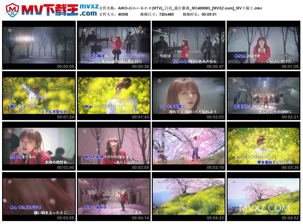 AIKO-向かいあわせ(MTV)_日语_流行歌曲_MC400083